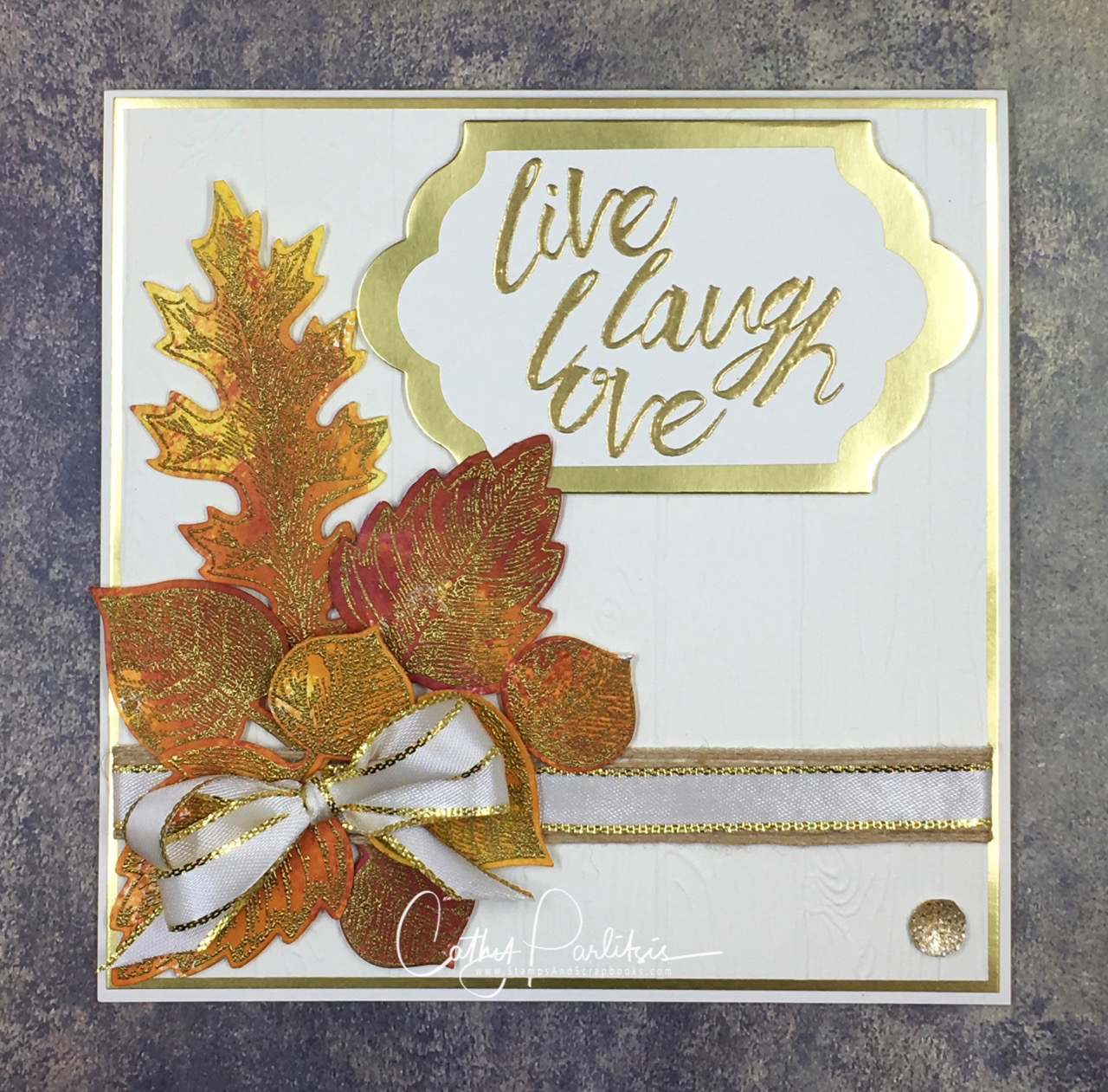 Live Love Laugh Leaf Card